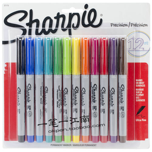 Sharpie Markers with an ultra-fine point tip mark on most hard-to-mark surfaces, and the mark is permanent on most surfaces.