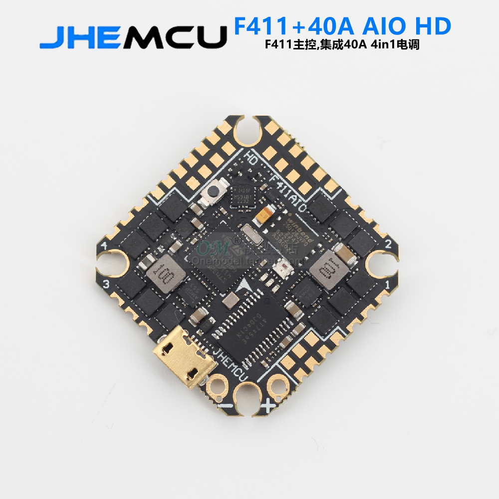 穿越机圈圈机架40A电调飞控一体板/津航 JHEMCU GHF F411 AIO HD 玩具/童车/益智/积木/模型 遥控飞机零配件 原图主图