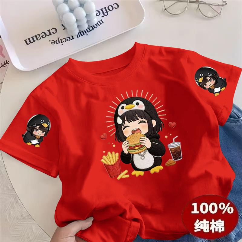 夏季男女童纯棉卡通短袖T恤