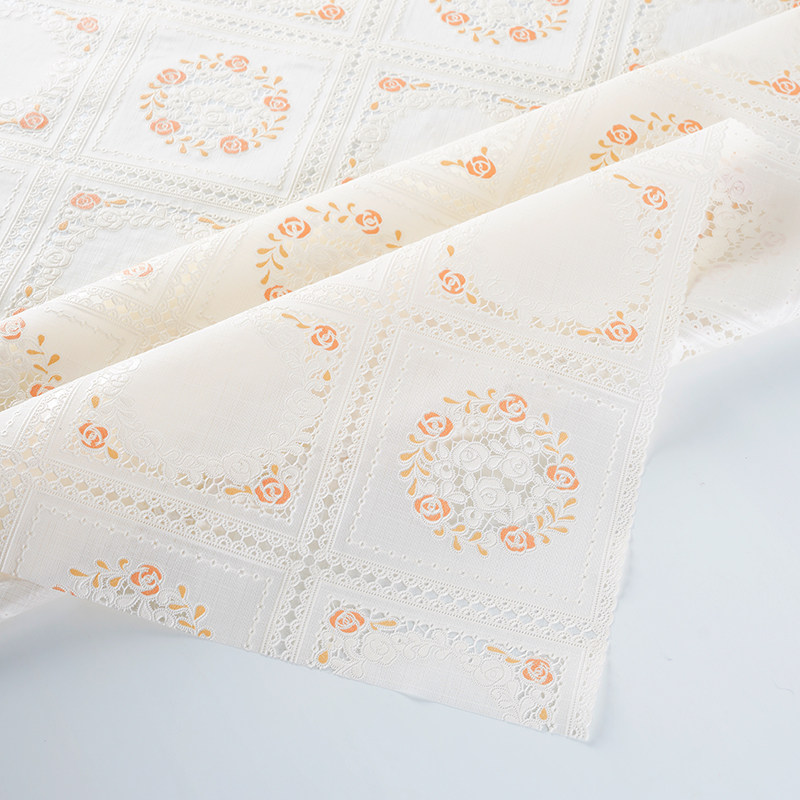 桌布防水防油免洗长方形圆形pvc清新高级感蕾丝餐桌茶几塑料台布,居家布艺,桌布,淘宝优惠券,粉丝福利购,淘宝优惠卷