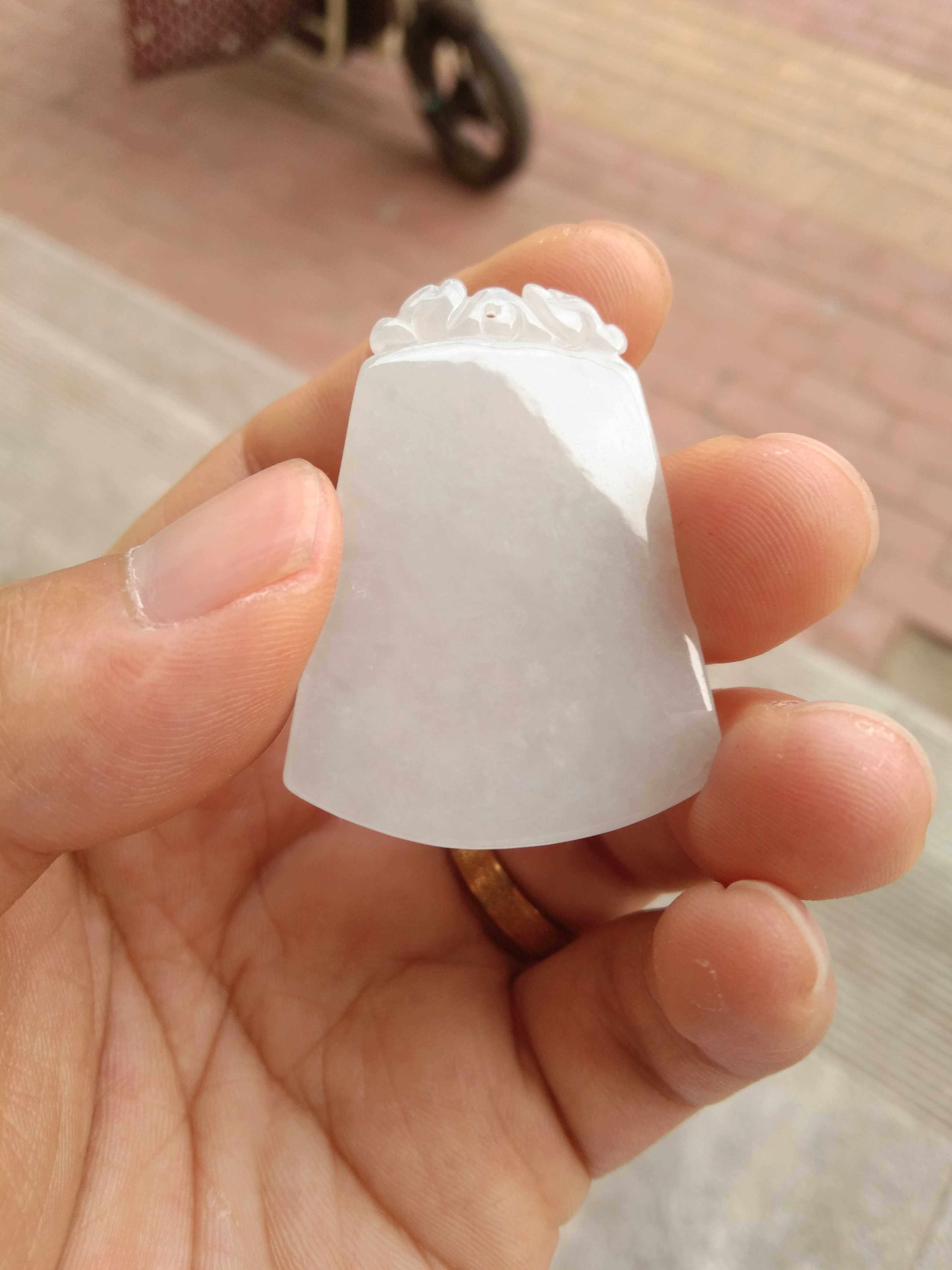 天然缅甸翡翠A货老坑冰种翡翠无事牌种老冰透牌细腻起光 坤圣珠宝