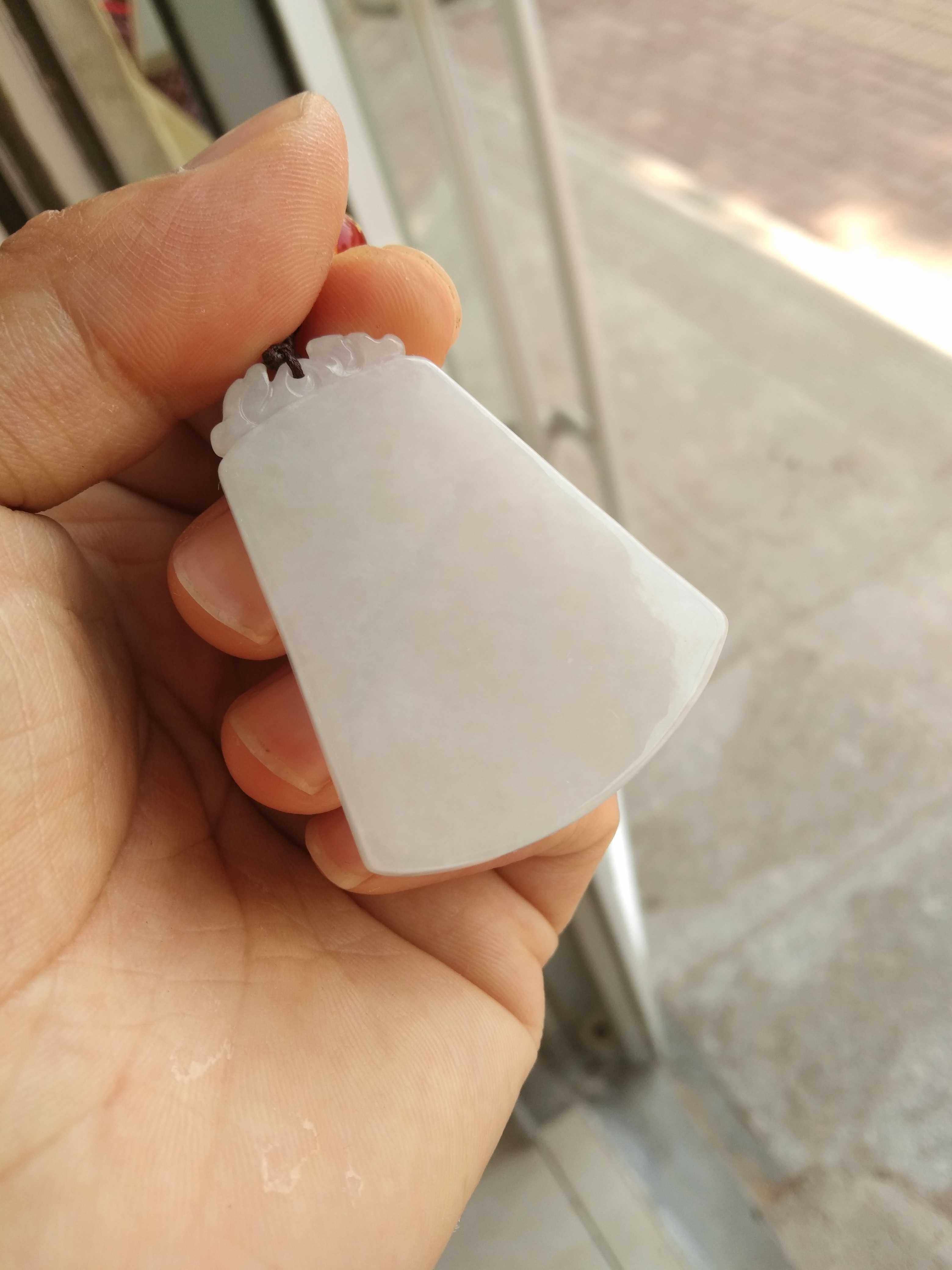 天然缅甸翡翠A货老坑冰种翡翠无事牌种老冰透牌细腻起光 坤圣珠宝