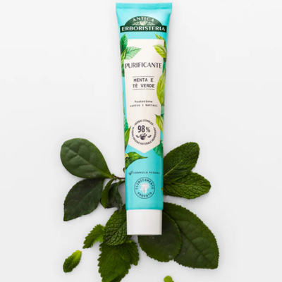 现货意大利 Antica Erboristeria 薄荷绿茶牙膏 75ml 抑菌净化