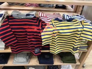 5202 国现绝版 T恤HB73 清仓mikihouse假两件条纹全棉长袖 614 特价