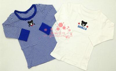 国现绝版特价代购mikihouse宝宝内衣长袖T恤衫2件入db60-2460-978