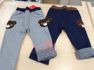 特价 3207 代购 671 mikihouse可爱小熊小兔宝宝翻边长裤 国现绝版