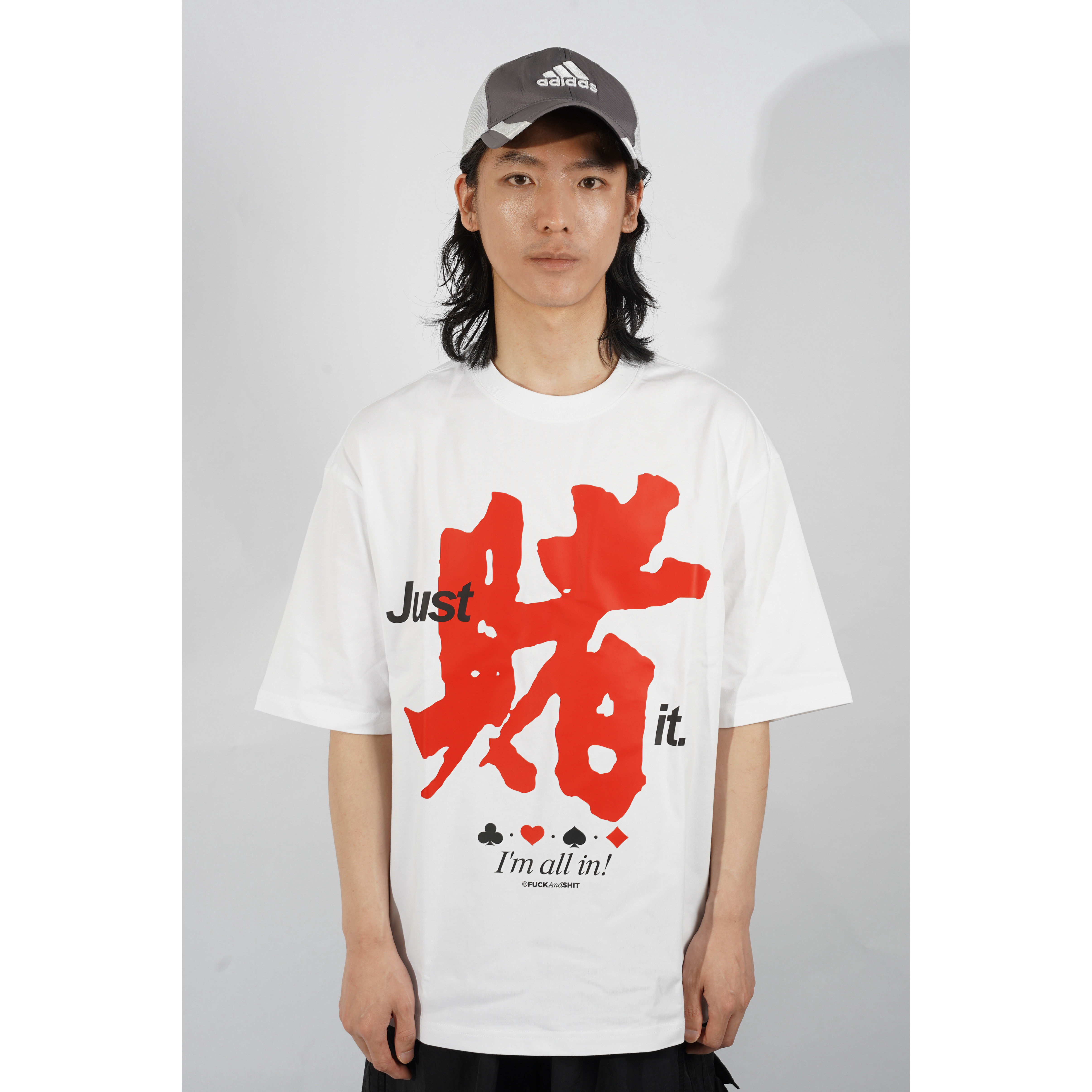 花蛤与蟹原创设计JUST赌IT纯棉T恤夏季短袖宽松时尚潮流个性