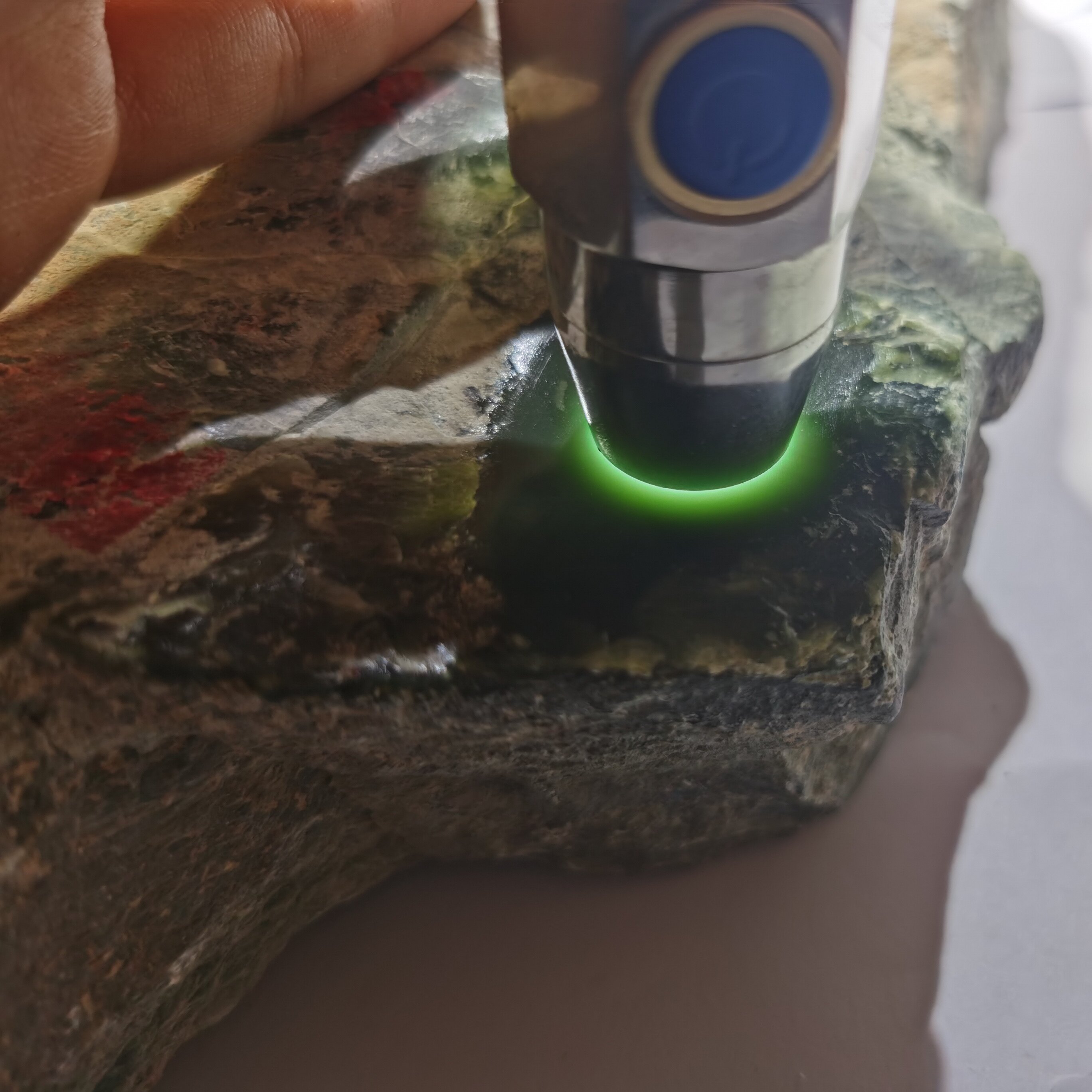 十一斤重大块一细料蓝调青玉 塔青和田玉山料大玉原石料发通货走