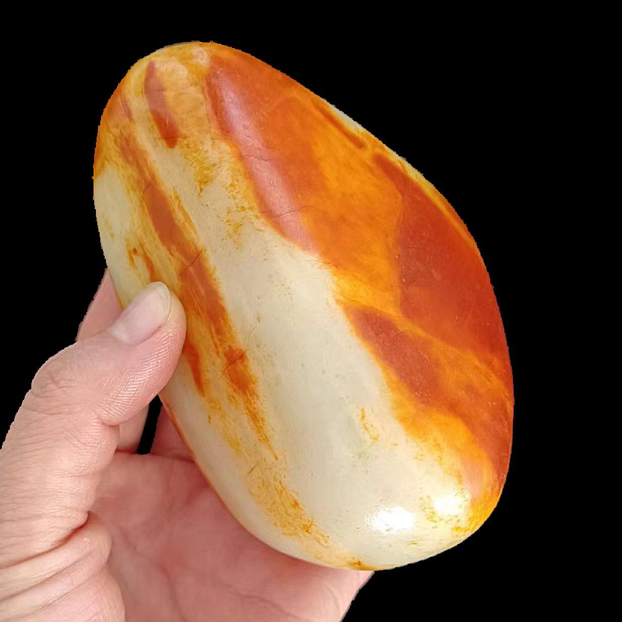 556克和田玉红皮白玉籽料原石羊脂白玉  玉质细腻油润雕刻料 玩料