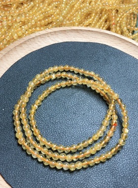 T1天然金发晶手链三圈项链两用约50cm4mm