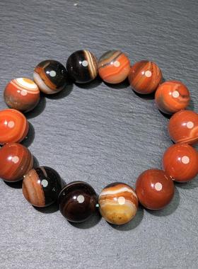 P241 天然红玛瑙手链手串梦幻缠丝纹玛瑙手串14mm单圈情侣