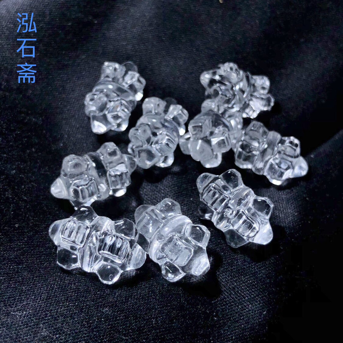 1A292 天然白水晶金刚杵通孔配件降魔杵17/11mmdiy手链串佛珠配饰
