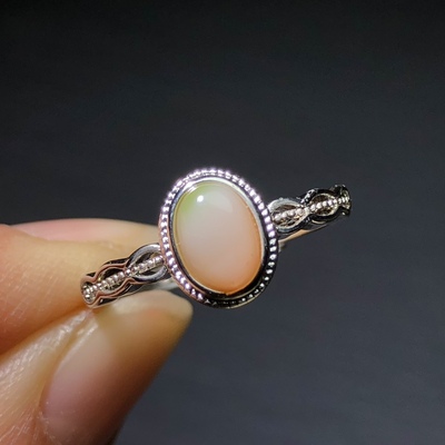 BB0470 天然老料盐源玛瑙戒指指环9/7mm光面活口情侣礼物