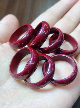 朱砂指环帝王砂宽版戒指