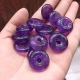 R329 天然紫水晶平安扣吊坠圆牌紫色水晶挂件玉石挂饰17 21mm