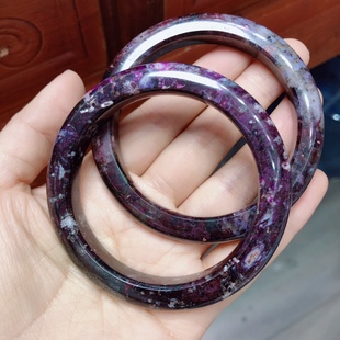 G864 天然舒俱来手镯黑舒高货花舒宝石正装妈妈镯苏纪石首饰礼物