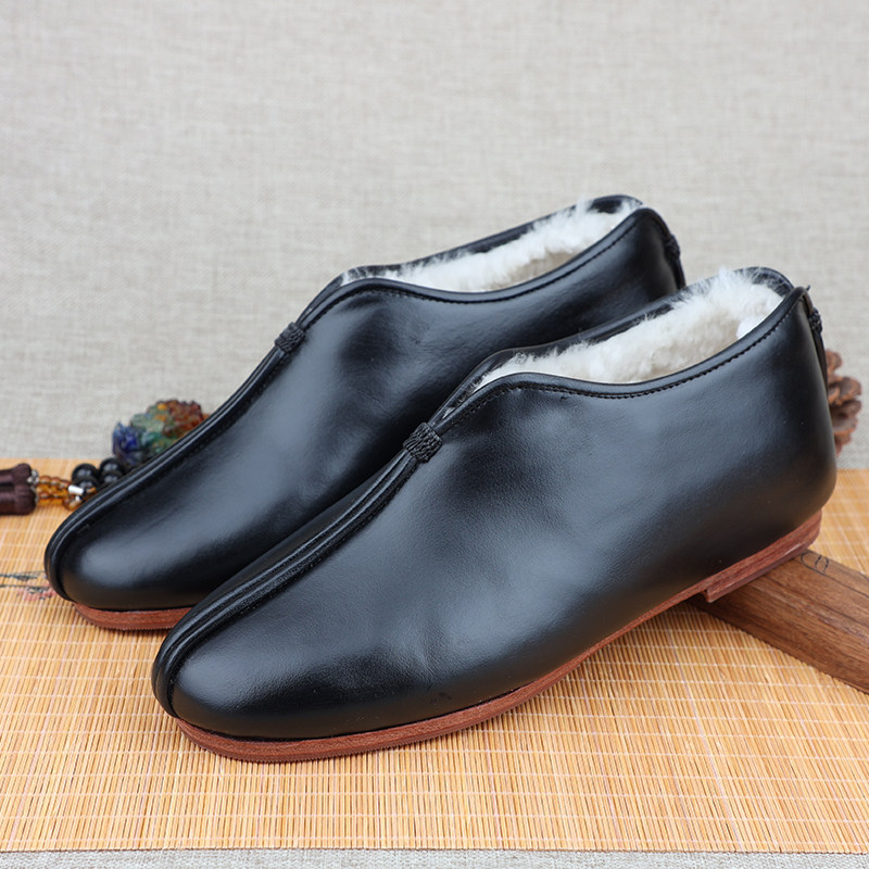 老北京手工男棉鞋全皮羊毛安棉加厚保暖中式棉鞋老北京布鞋男棉鞋,流行男鞋,高帮鞋,淘宝优惠券,粉丝福利购,淘宝优惠卷