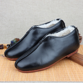 全皮羊毛安棉加厚保暖中式 棉鞋 老北京布鞋 老北京手工男棉鞋 男棉鞋