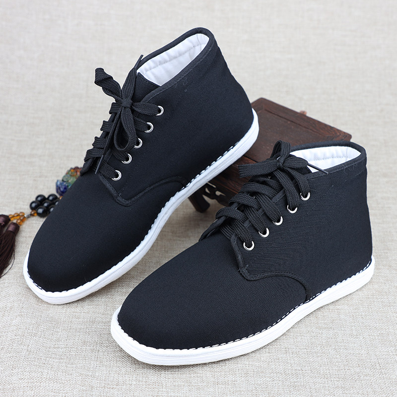 棉鞋男款冬季老北京布鞋男千层底手工保暖棉花鞋老头系带棉鞋高帮,流行男鞋,高帮鞋,淘宝优惠券,粉丝福利购,淘宝优惠卷
