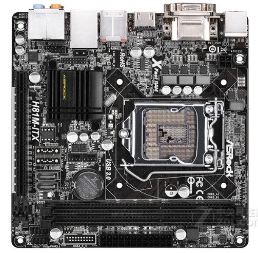 爆新 1150针asrock/华擎科技 h81m-itx集成主板 h81 ddr3 17x17cm