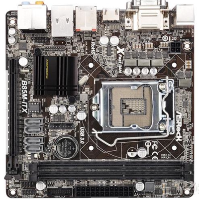 爆新 1150针ASROCK/华擎科技 B85M-ITX主板 B85 VGA DDR3 17x17cm