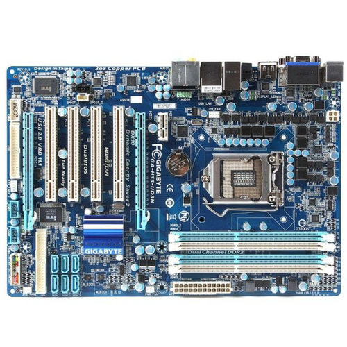 爆新 技嘉GA-H55-UD3H主板 H55 VGA DVI DDR3 上1156针全系列CPU