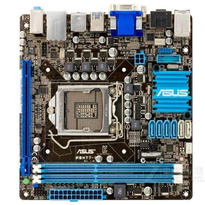 爆新 1155针Asus/华硕 P8H77-I主板 H77 VGA DVI HDMI 17x17CM