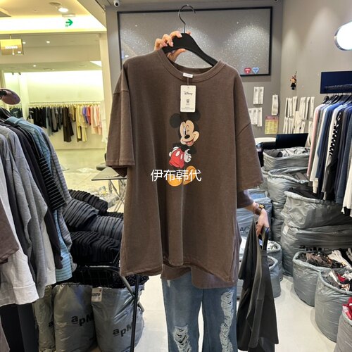 圆领休闲卡通棉质短袖T恤女