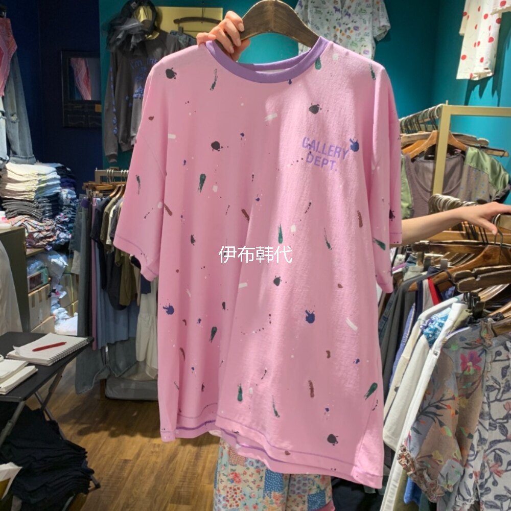 MERCI LINDA韩国东大门正品代购26夏款 圆领做旧点点漆点宽松T恤