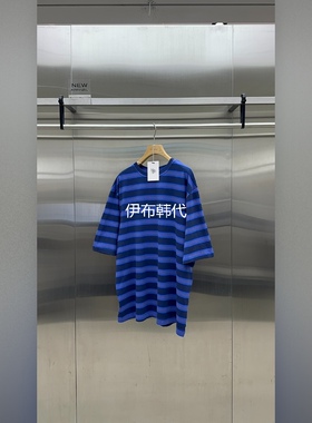 MYDRESS韩国东大门正品代购26夏款 圆领休闲条纹宽松短袖T恤女