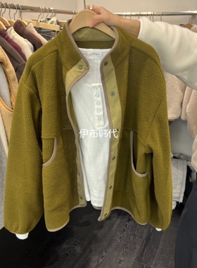 TAFFETA韩国东大门正品代购冬款 立领纽扣休闲摇粒绒保暖开衫外套