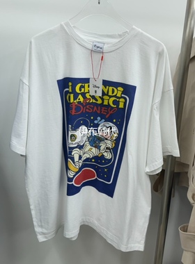 TOPDRESSING韩国东大门正品代购26夏 圆领卡通太空狗宽松短袖T恤