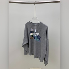 SEOLO韩国东大门正品代购25冬款 圆领休闲卡通小狗宽松卫衣女