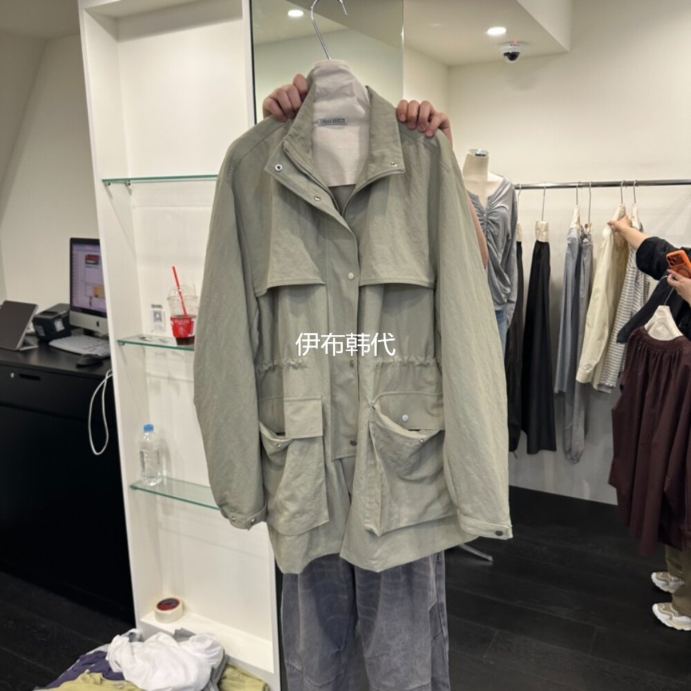 URBAN BREEZE韩国东大门代购26秋款 立领休闲多口袋工装风衣外套