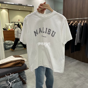 REMAKING韩国东大门正品代购26春款 圆领字母休闲简约短袖T恤女