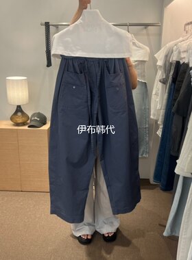 松紧腰绑带宽松休闲哈伦裤长裤