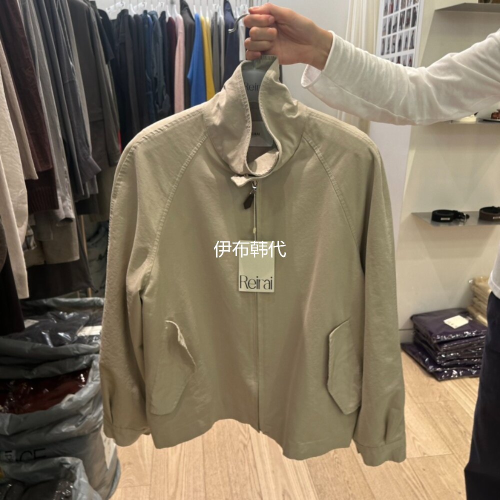 REIRAI韩国东大门正品代购26秋款 翻领休闲拉链口袋时尚夹克外套