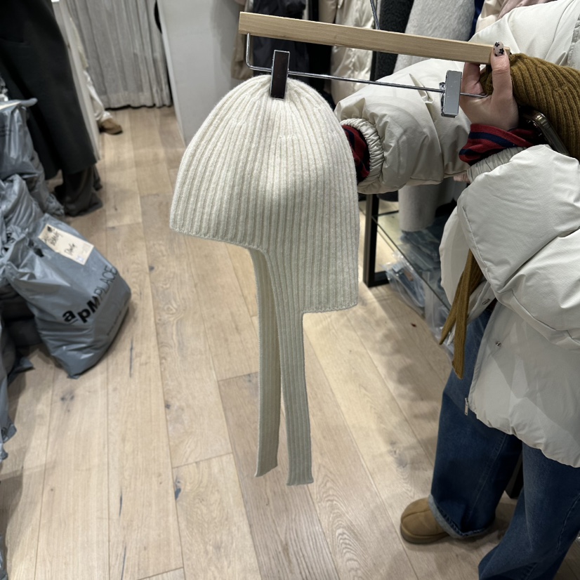 护耳帽子美利奴羊毛针织帽