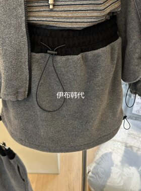 松紧腰抽绳摇粒绒休闲短裙半裙