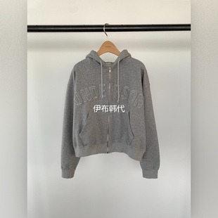 UNDERSON韩国东大门正品代购26春款 连帽休闲字母拉链卫衣外套