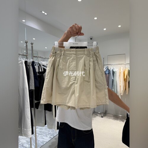 松紧腰纯色休闲宽松百搭短裤