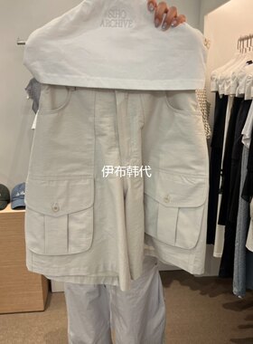 松紧腰休闲多口袋宽松短裤