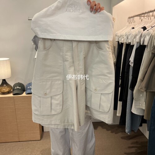 松紧腰休闲多口袋宽松短裤