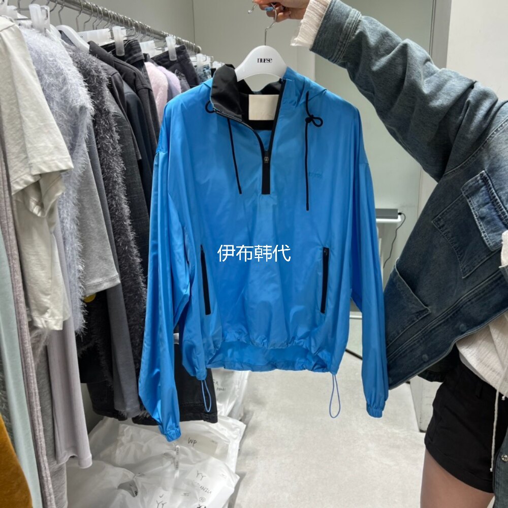 NUESE韩国东大门正品代购26春款 连帽抽绳薄款防晒衫短外套夹克