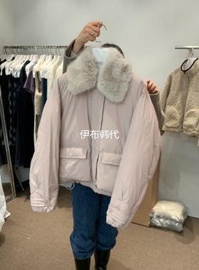 SIHO ARCHIVE韩国东大门正品代购冬款 翻领毛领时尚短款羽绒服