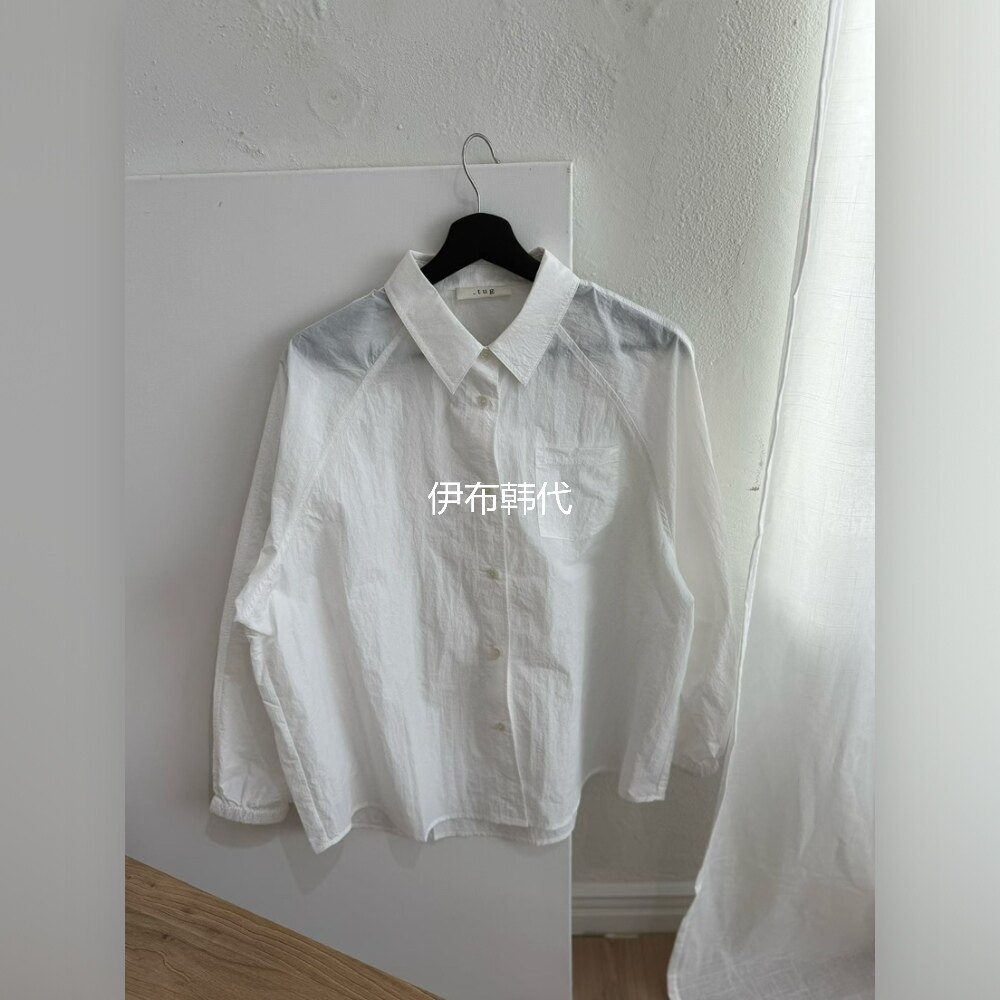 TUG韩国东大门正品代购26春款 翻领休闲薄款口袋时尚衬衫外套