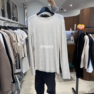 LE EDITION韩国东大门正品代购26春款 圆领螺纹棉羊毛打底衫T恤