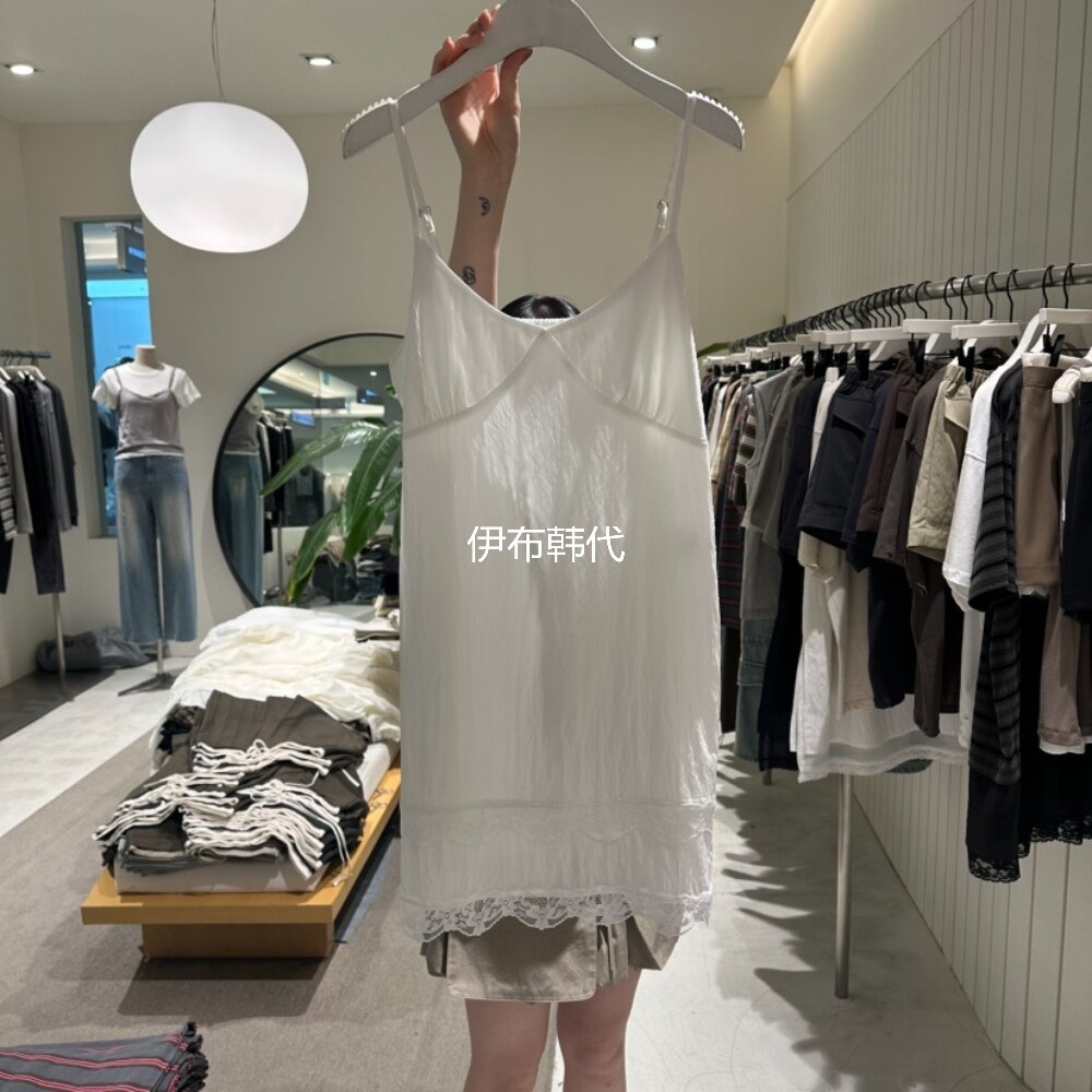 GRADE韩国东大门正品代购26夏款 蕾丝飞边花边吊带裙连衣裙女