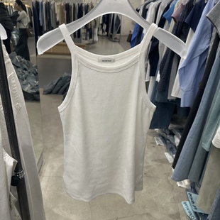 HELVETICA韩国东大门正品代购26夏款 圆领纯色螺纹棉打底吊带背心
