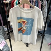 ANNA韩国东大门正品 T恤 圆领棉质休闲抽象图案短袖 代购 26春款